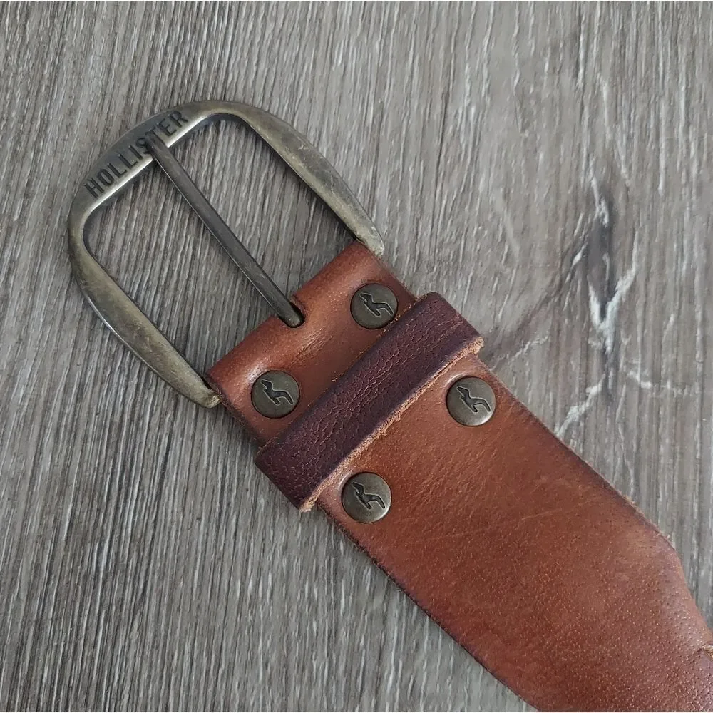 Hollister Twsited Braid Belt with Studs Size Medium